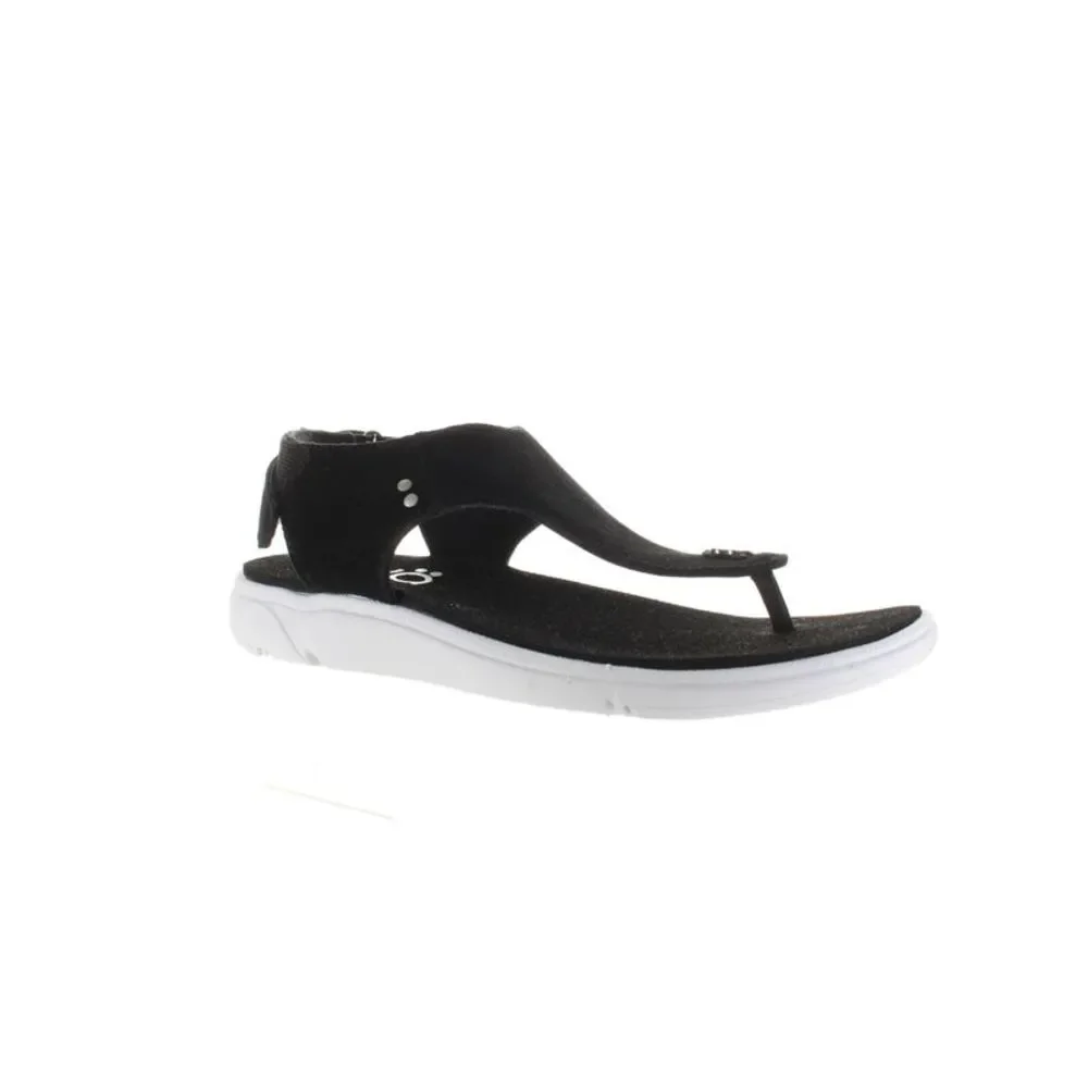 Ryka Womens Margo Black T-Strap Sandals Size 9 Medium (B, M) - Picture 2 of 4